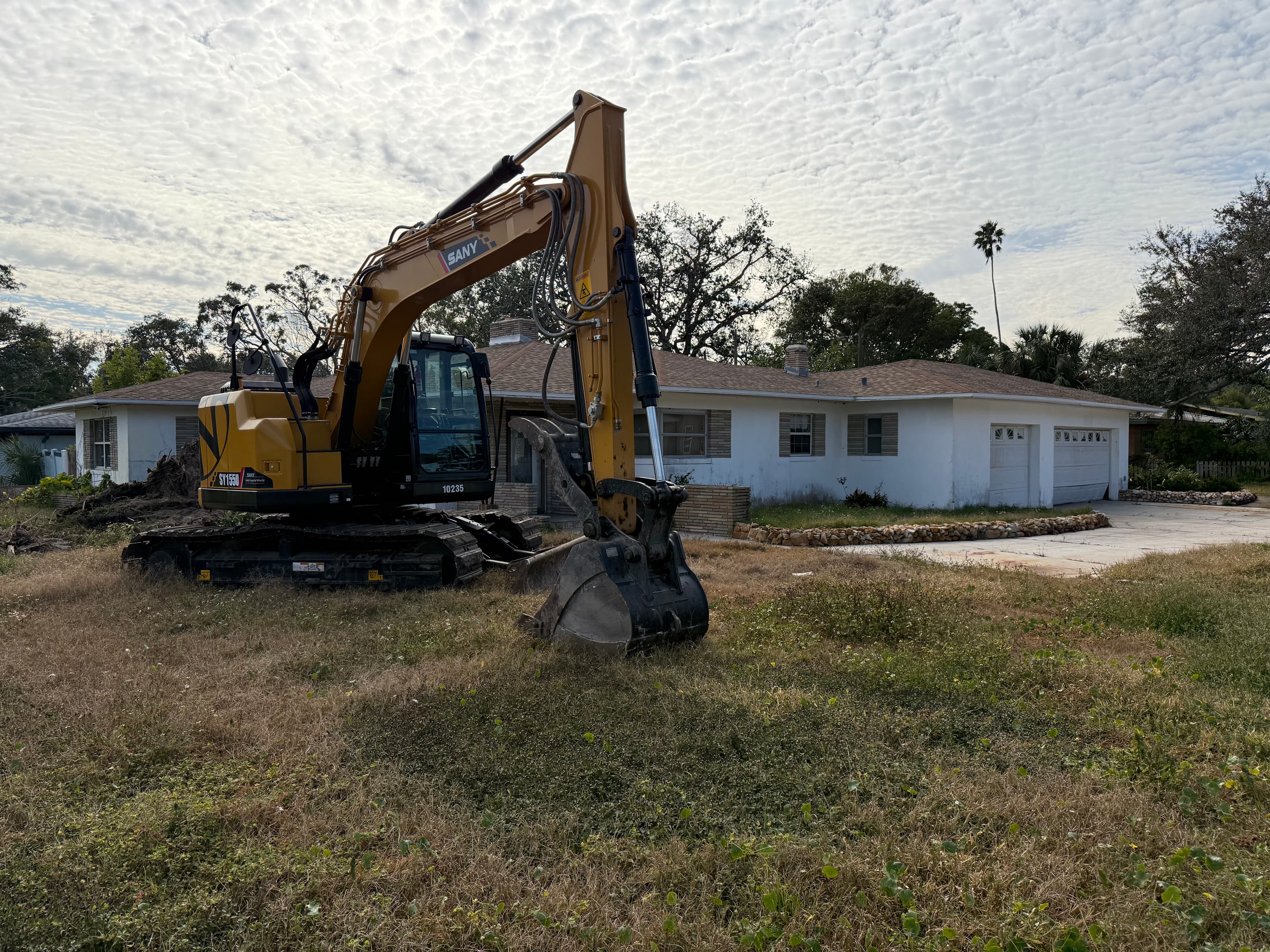 Residential home demolition in St. Petersburg, Florida