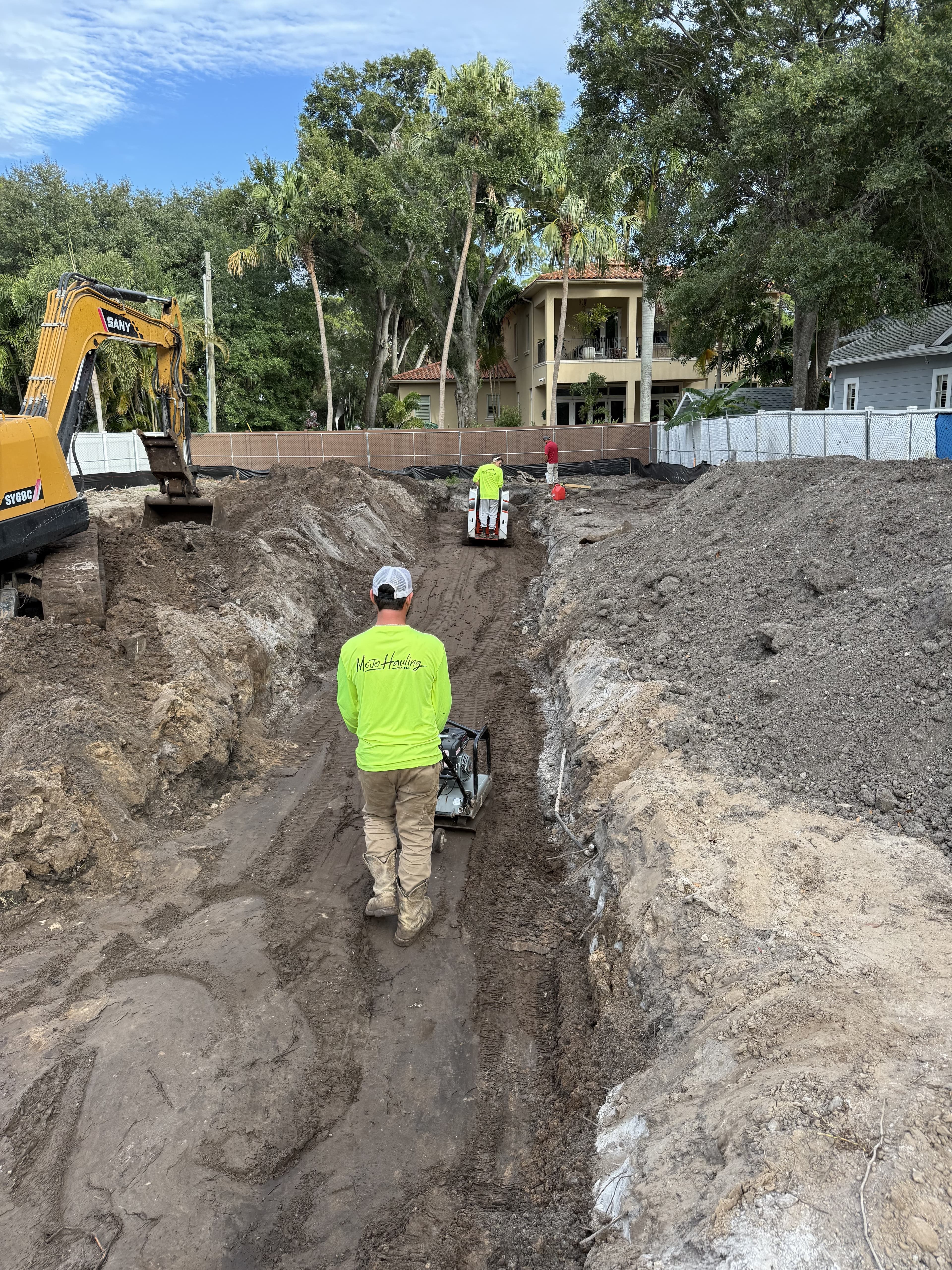 Soil compaction for a Tampa Bay excavation project