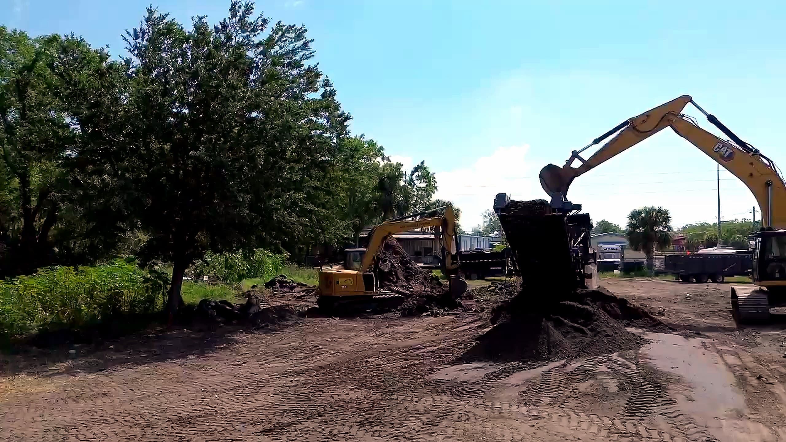 Bulk earthmoving for a commercial Tampa Bay site preparation project